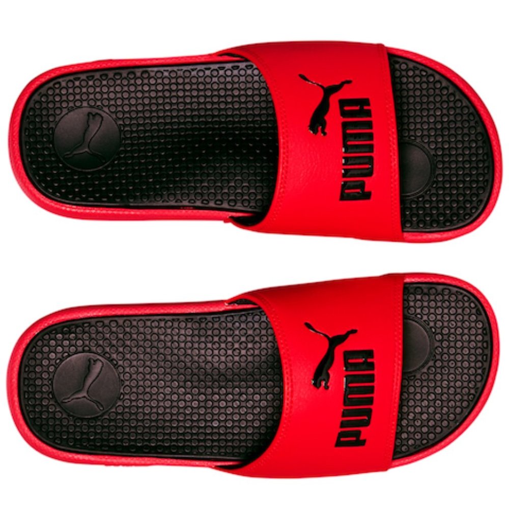 Puma Cool Cat Boys Slide Sandals Red/Black